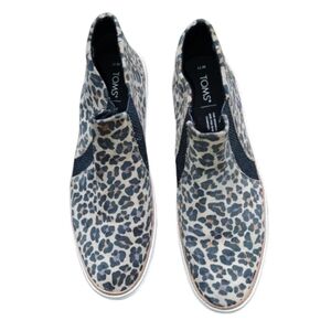 NEW Condition TOMS TRVL LITE Leopard Print High-Top Sneakers Sz 11W